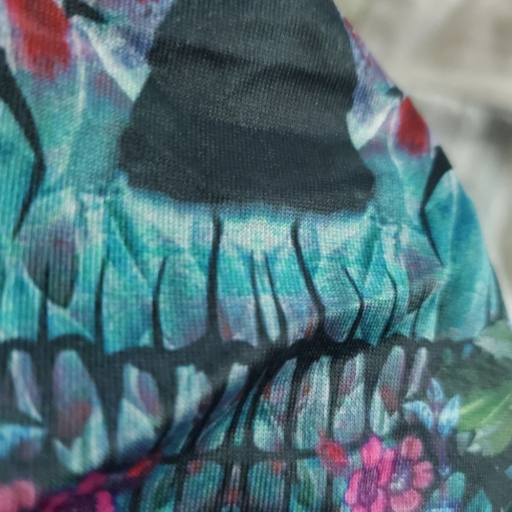 Two Washable‎ Floral Skull Soft Adult Masks OS Multicolor